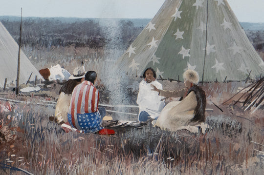 Native American Camp, (1977) by Michael Coleman