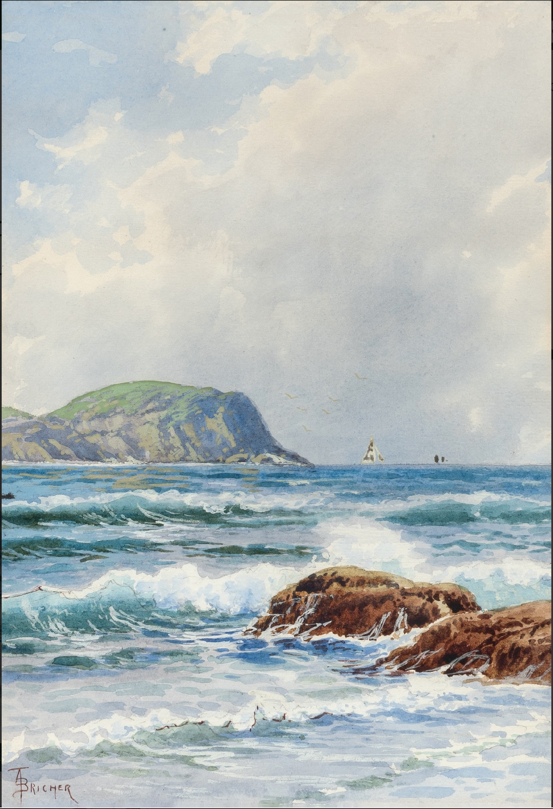 Coastal Breakers by Alfred Thompson Bricher