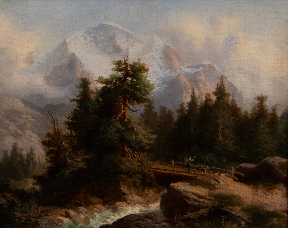 Alpine Landscape Attributed to Herman Herzog