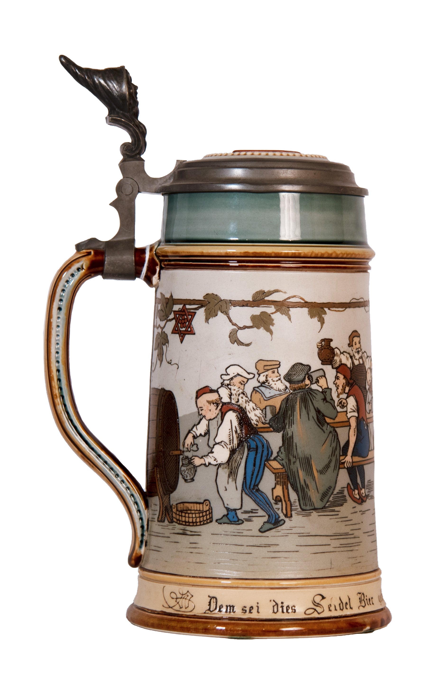 Made in Germany Beer Stein newest Geschützt 960 1/4 Liter Beautiful Condition Mettlach