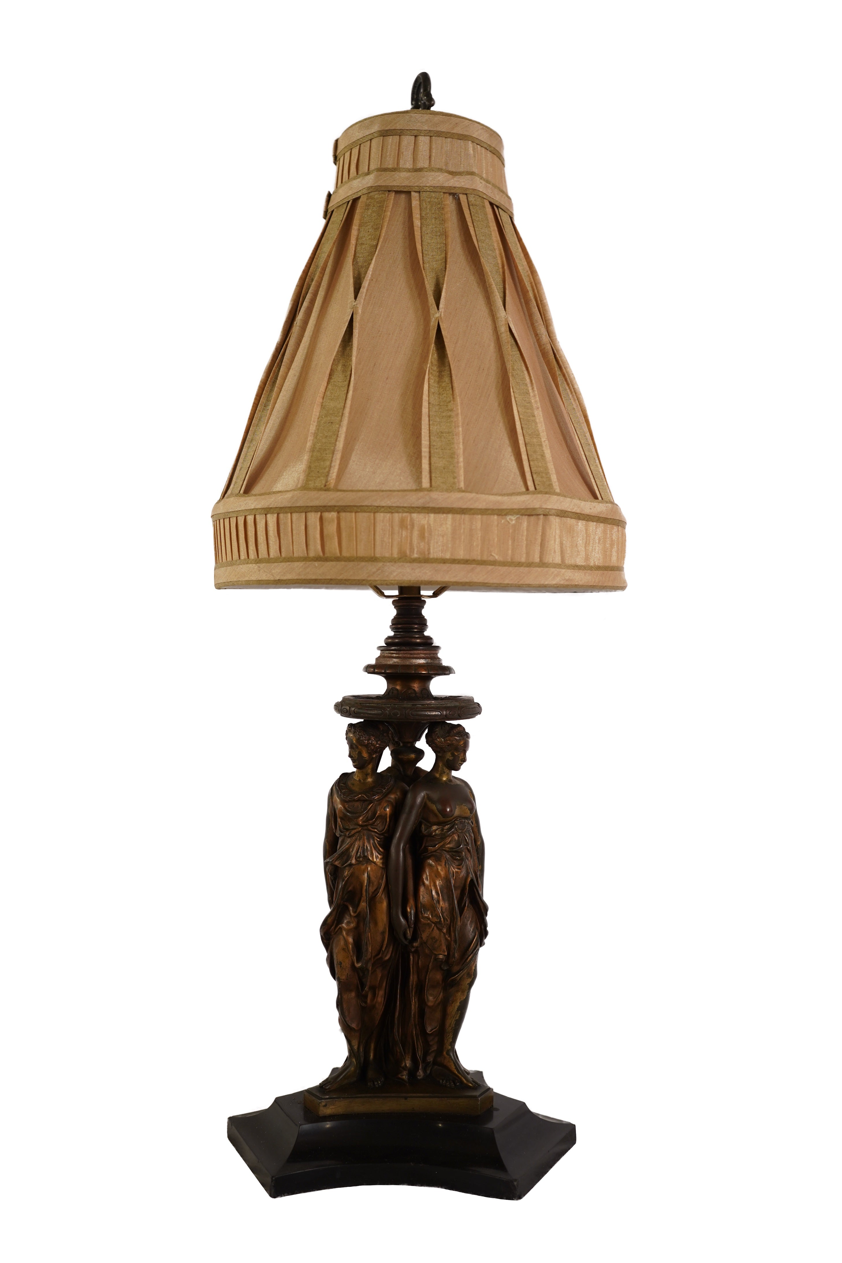 19th Century Bronze Three Goddesses Lamp – Anthonys Fine Art