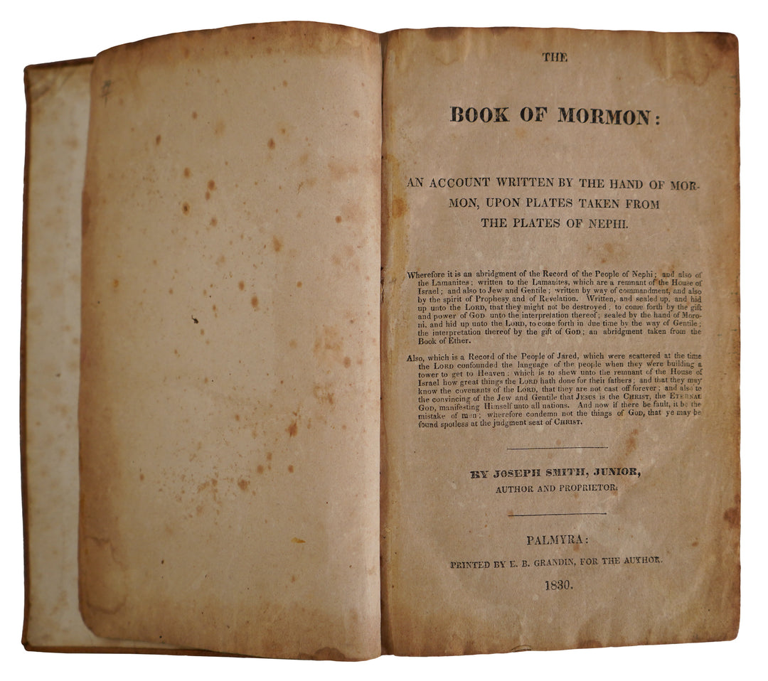 First Edition Book of Mormon - Palmyra 1830