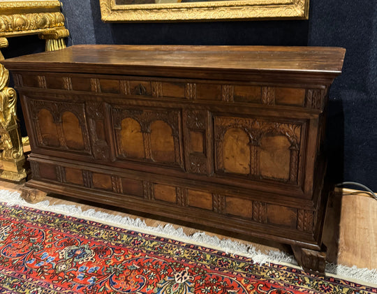 An Italian Walnut Cassone Chest