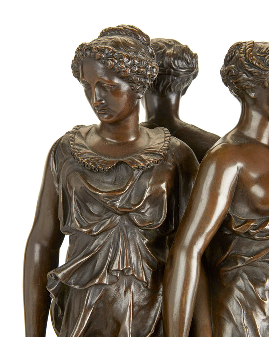 French Three Graces Mantel Clock