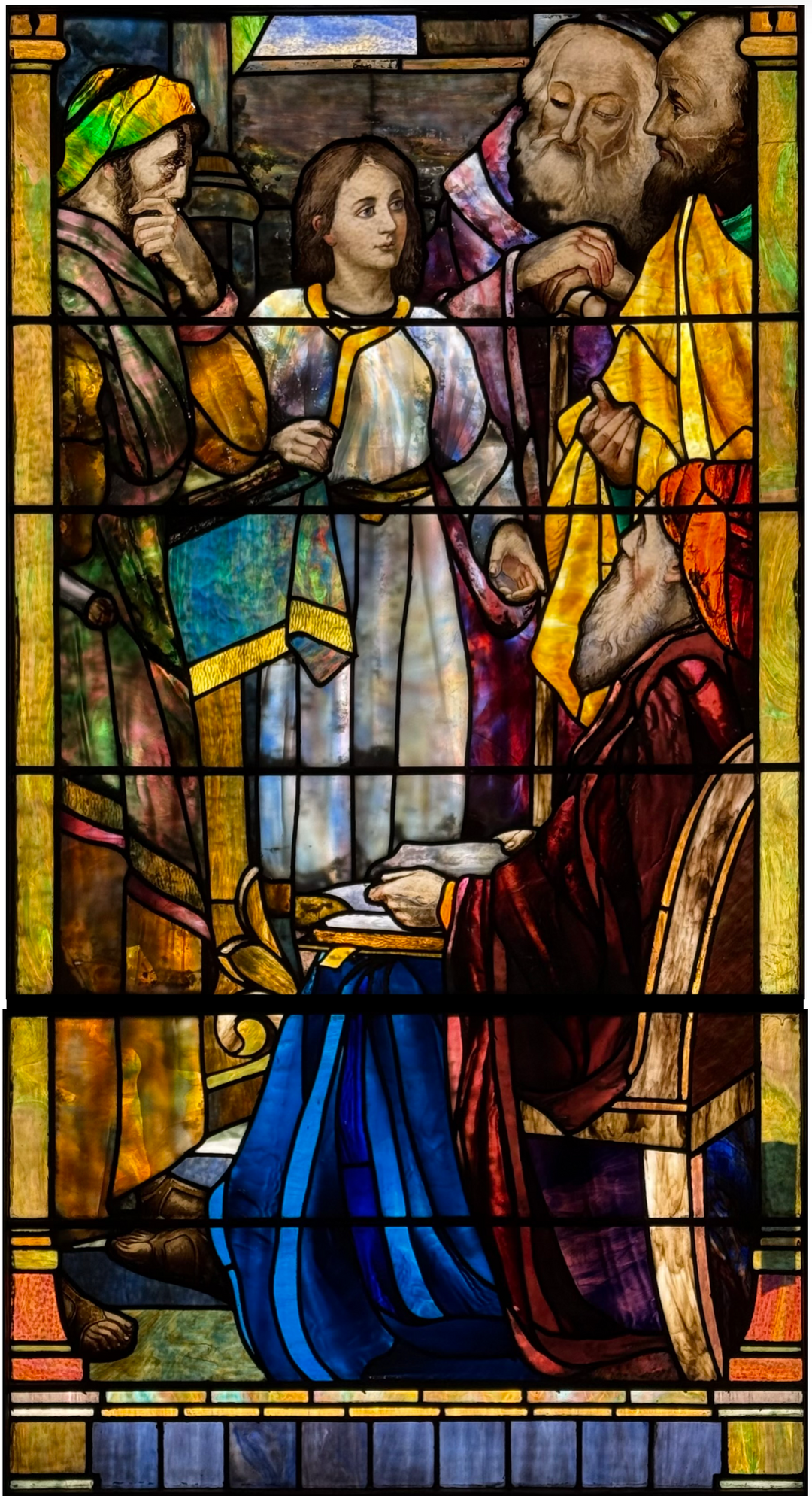 Christ Among the Doctors Window by Tiffany Studios