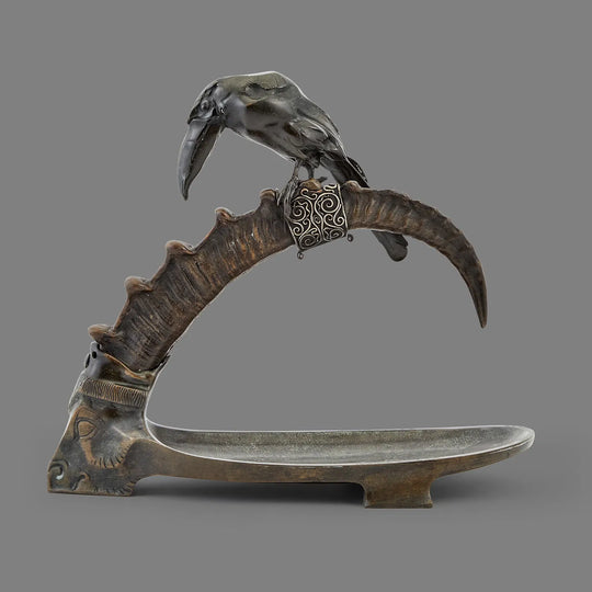 Hornbill and Ibex Horn Vide-Poche by Friedrich Pohlman