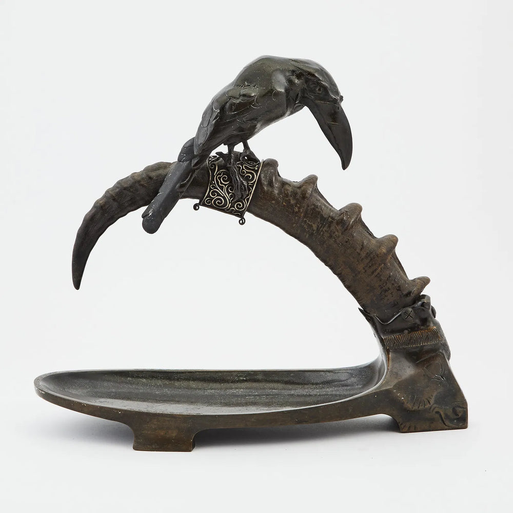Hornbill and Ibex Horn Vide-Poche by Friedrich Pohlman