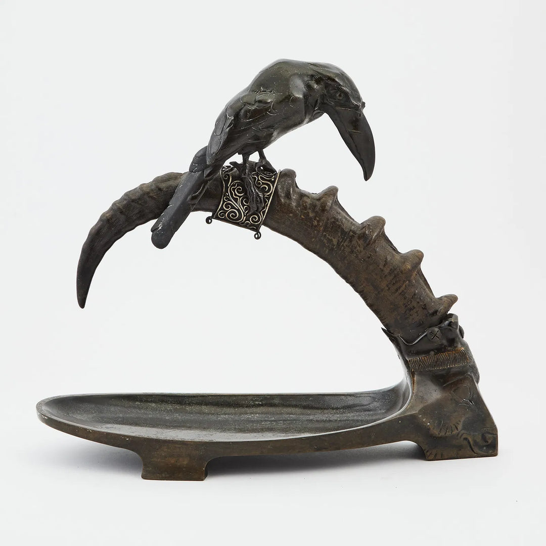 Hornbill and Ibex Horn Vide-Poche by Friedrich Pohlman