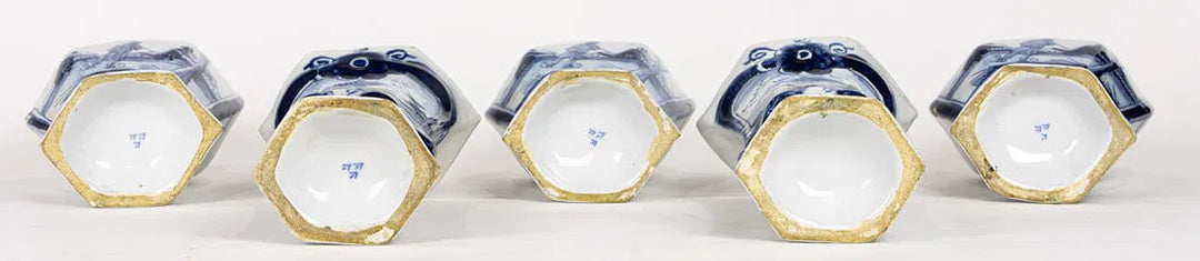 Dutch Delft Five-Piece Garniture