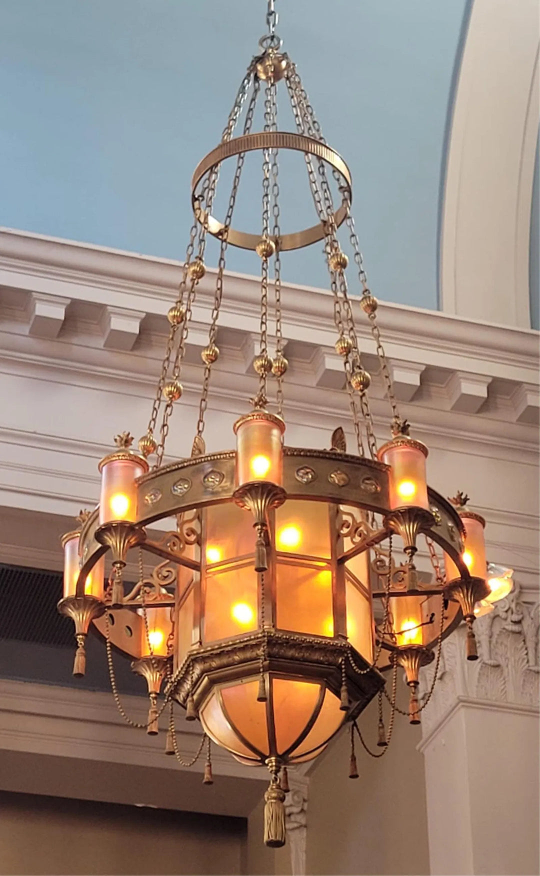 Monumental Chandelier by Tiffany Studios