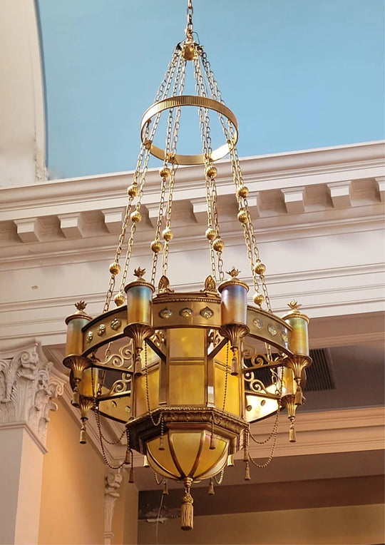 Monumental Chandelier by Tiffany Studios