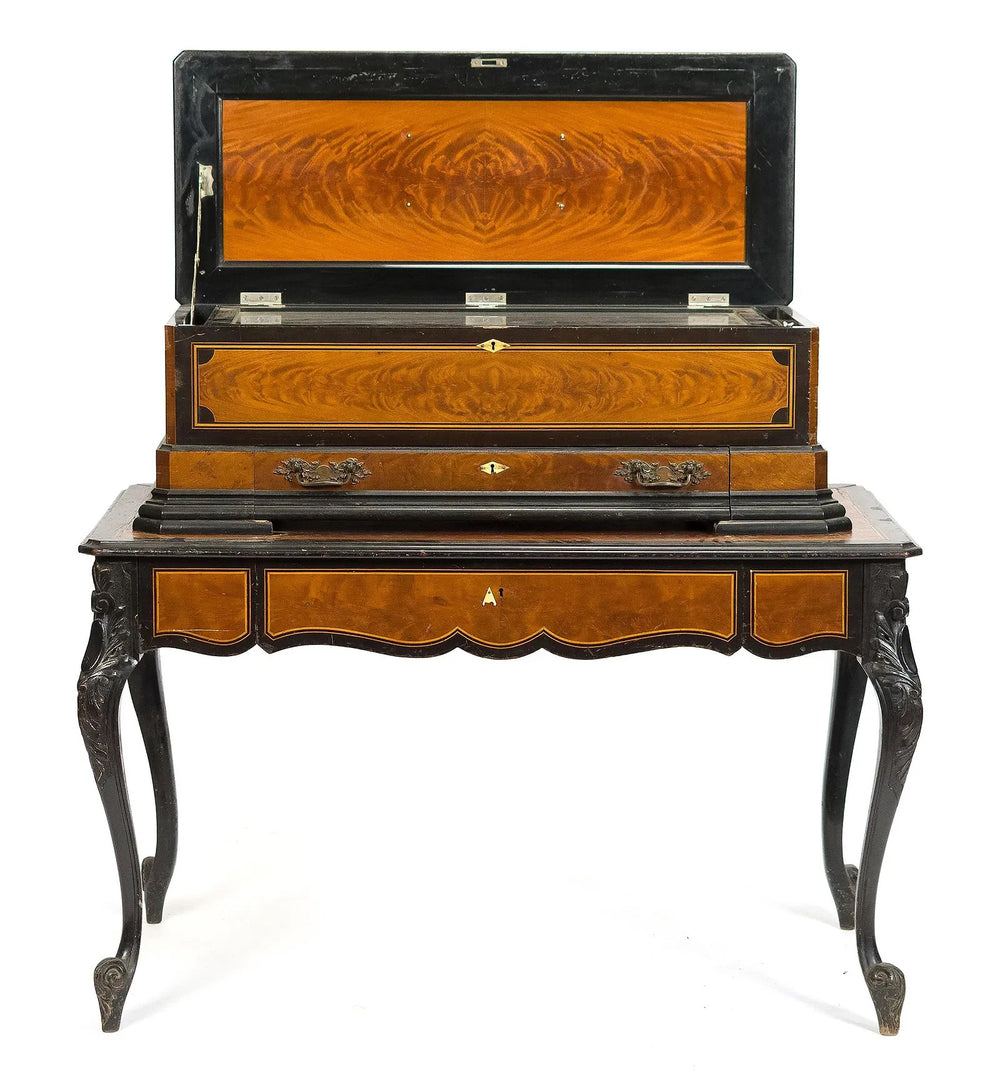 Jacot & Son Cylinder Music Box on Original Stand