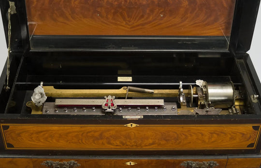 Jacot & Son Cylinder Music Box on Original Stand