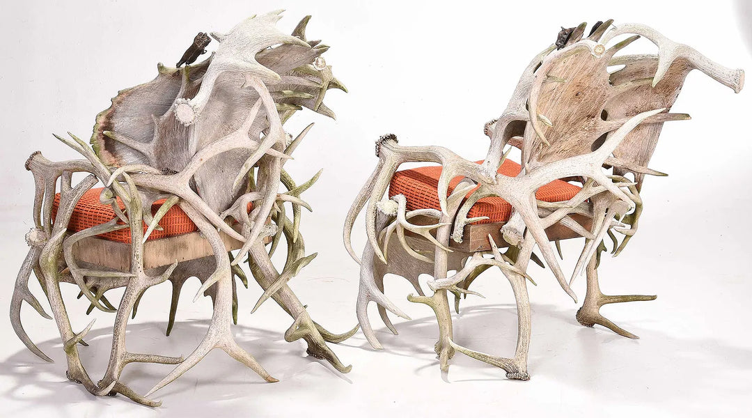 Pair of Adirondack Antler Armchairs