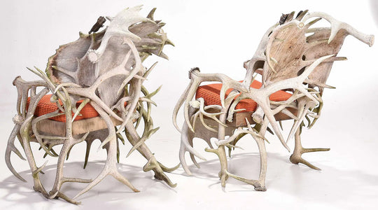 Pair of Adirondack Antler Armchairs