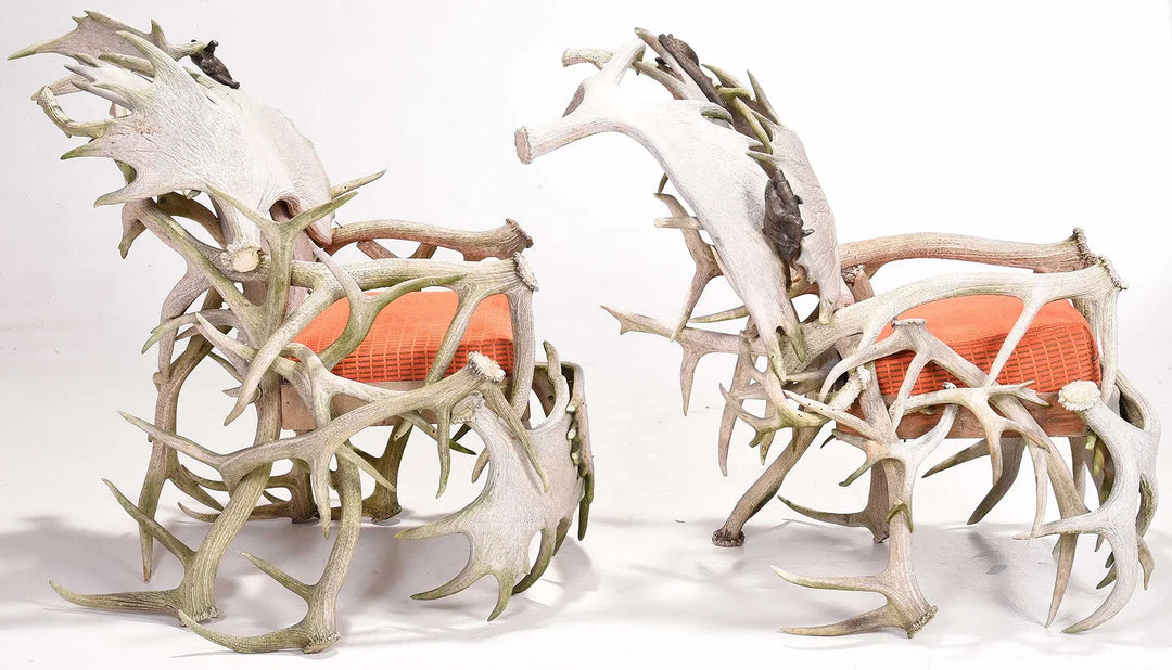 Pair of Adirondack Antler Armchairs