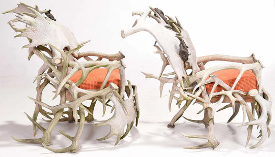 Pair of Adirondack Antler Armchairs
