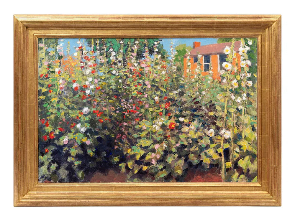 Santa Fe Hollyhocks by Gary Ernest Smith