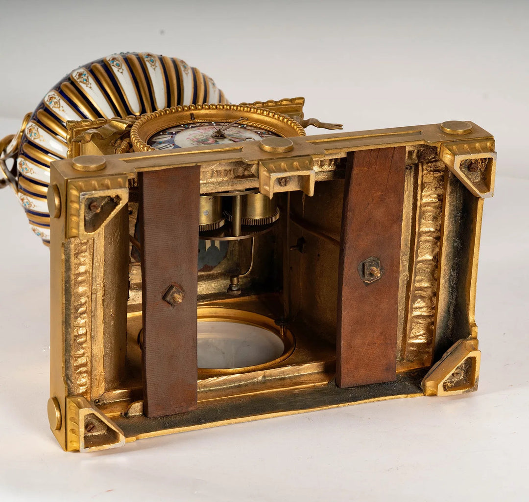 French Ormolu and Porcelain Mantel Clock