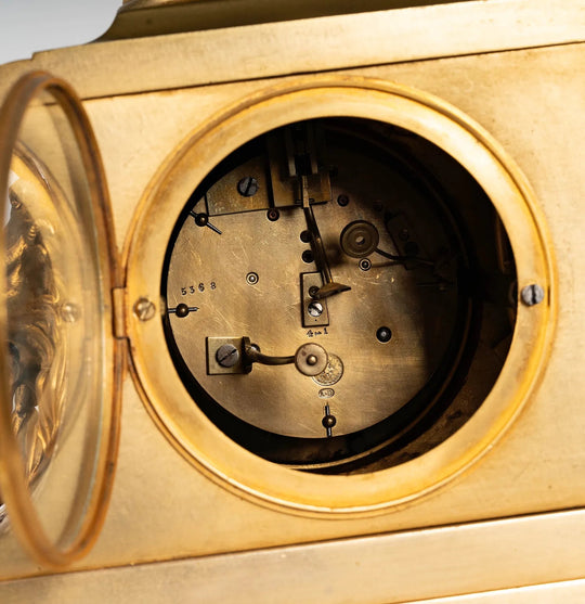 French Ormolu and Porcelain Mantel Clock