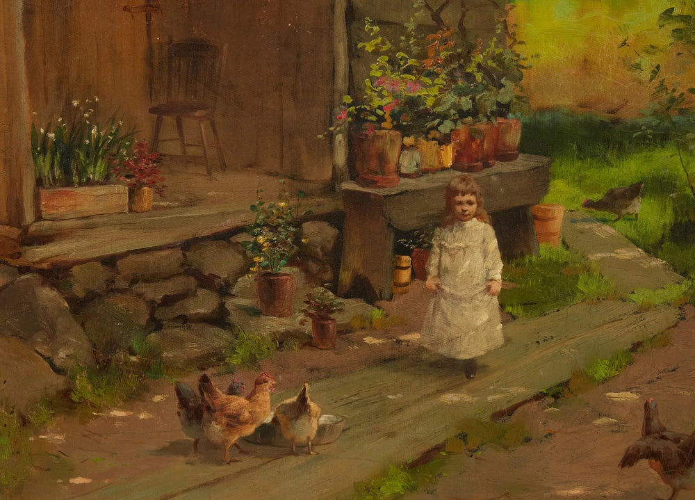 Feeding the Hens by Lawrence Earle