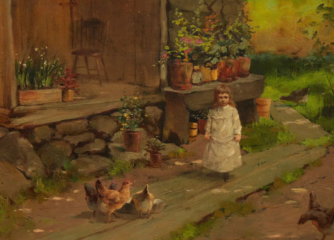 Feeding the Hens by Lawrence Earle