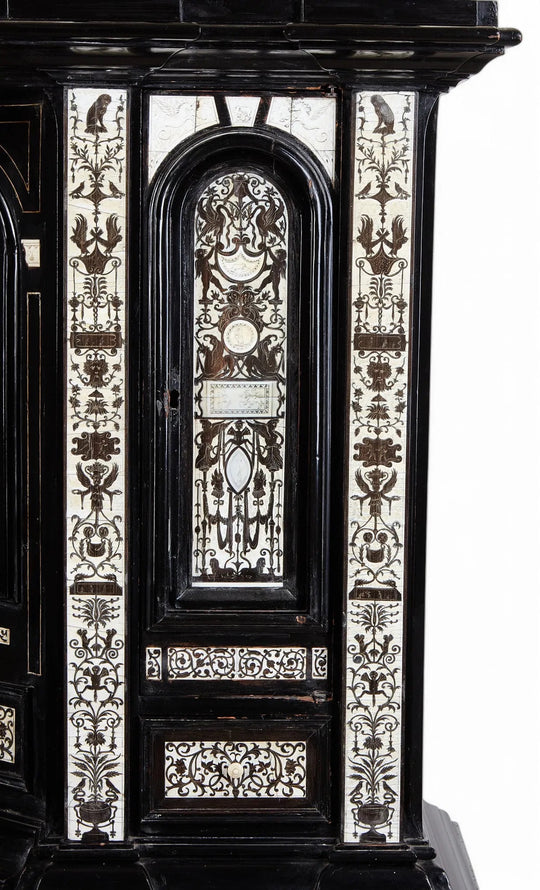 Italian Baroque-Style Cabinet with Architectural Inlay