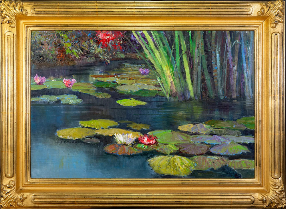 Pondscape with Lilypads by Kent Wallis