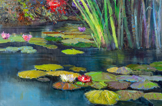 Pondscape with Lilypads by Kent Wallis
