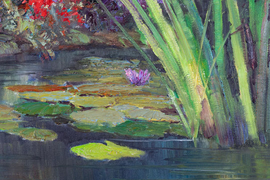 Pondscape with Lilypads by Kent Wallis