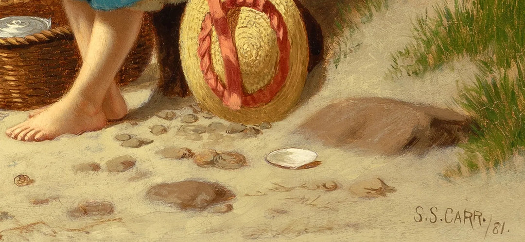 Young Girl at Seashore by Samuel S. Carr