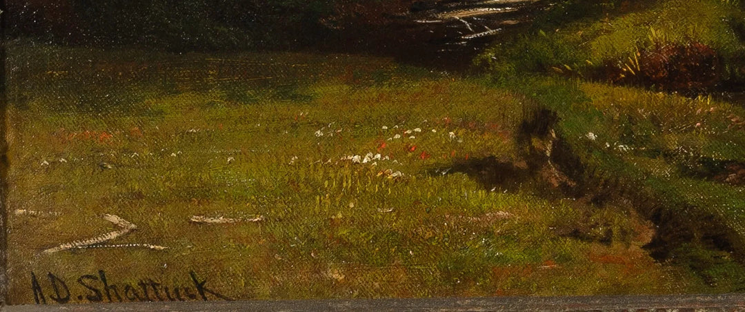 River Landscape with Cows by Aaron Draper Shattuck