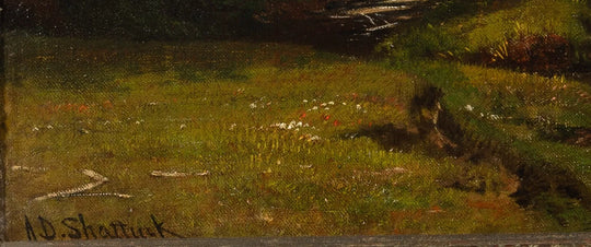 River Landscape with Cows by Aaron Draper Shattuck