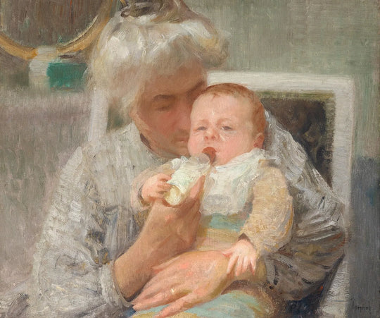 The Baby’s Bottle by Robert Vonnoh
