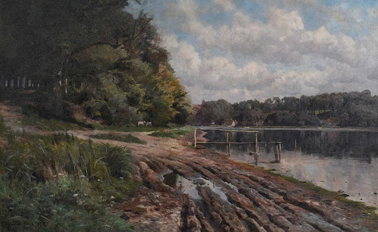 By the Lake, in Fanø, Denmark by Peder Mønsted