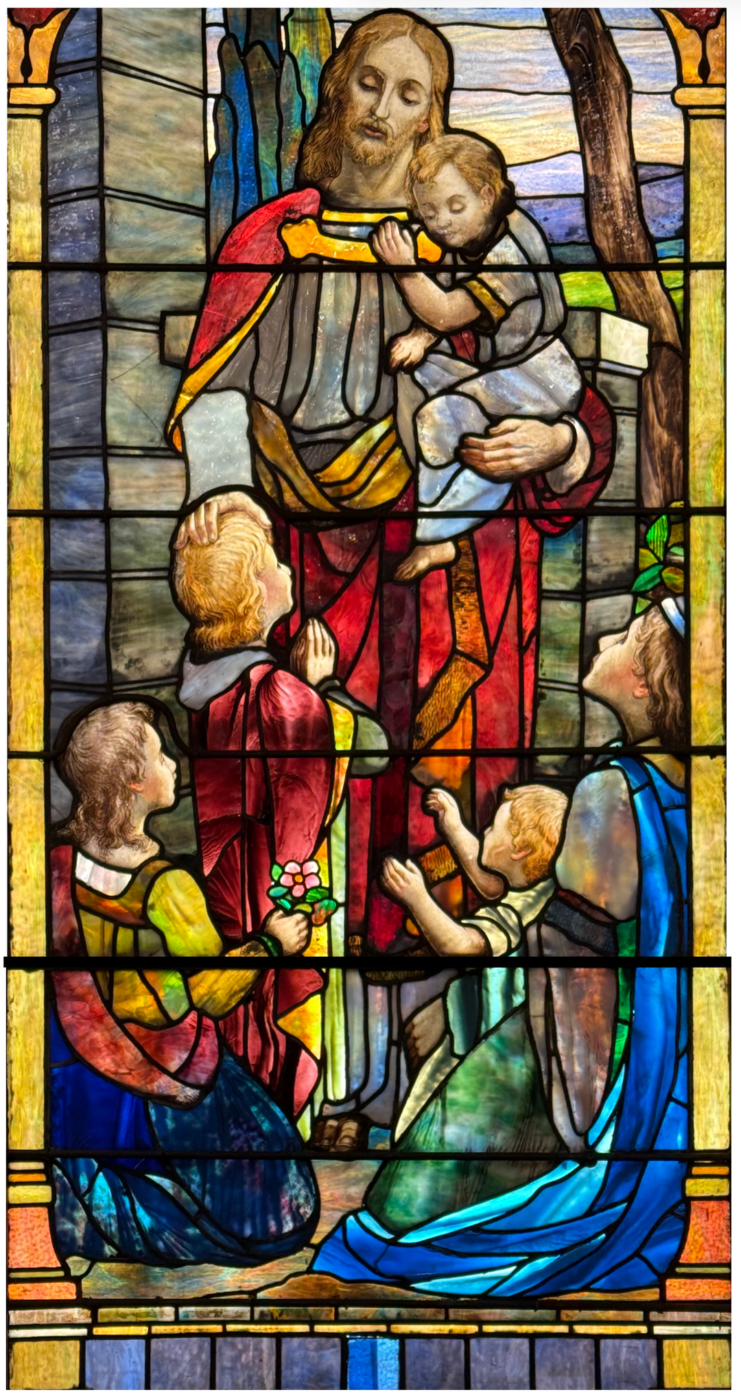 Christ Blessing the Little Children Window by Tiffany Studios