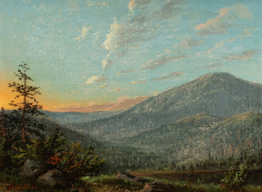 Sunset on the Mountains by Albert Bierstadt