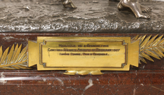 Agricultural Trophy: Bull and Handler by Pierre Louis Rouillard