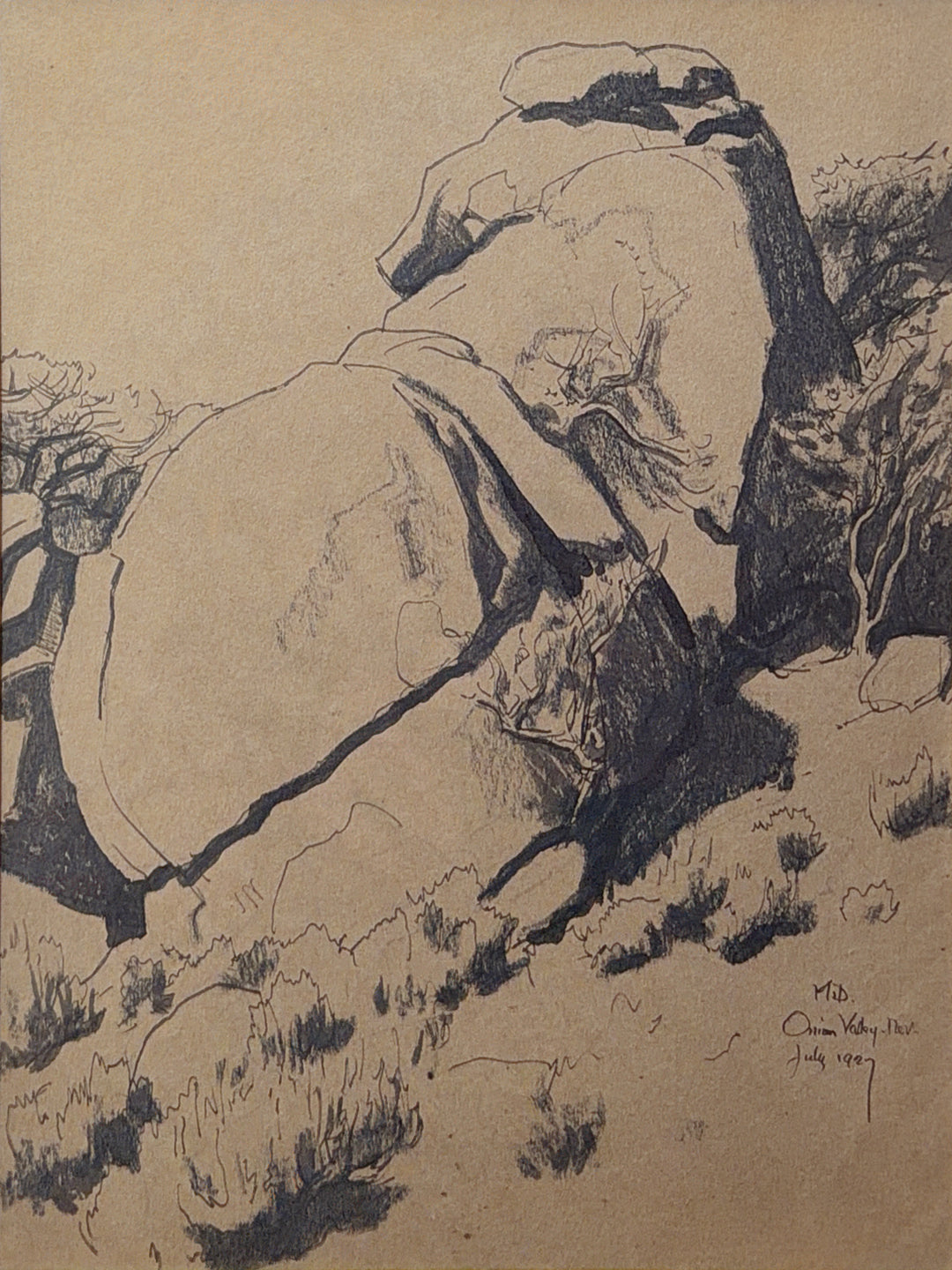 Onion Valley, Nevada, (July 1927) by Maynard Dixon