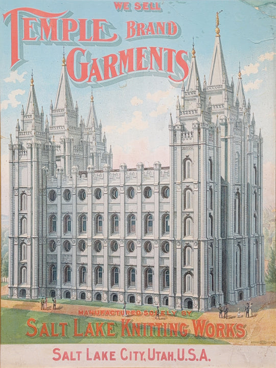 Salt Lake Temple Garment Advertisement, c. 1895