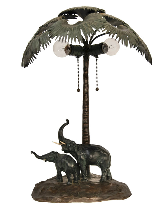Elephant and Palm Tree Lamp