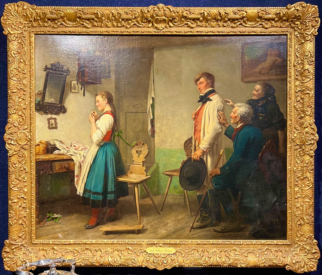 The Marriage Proposal by Carl Wilhelm Hübner