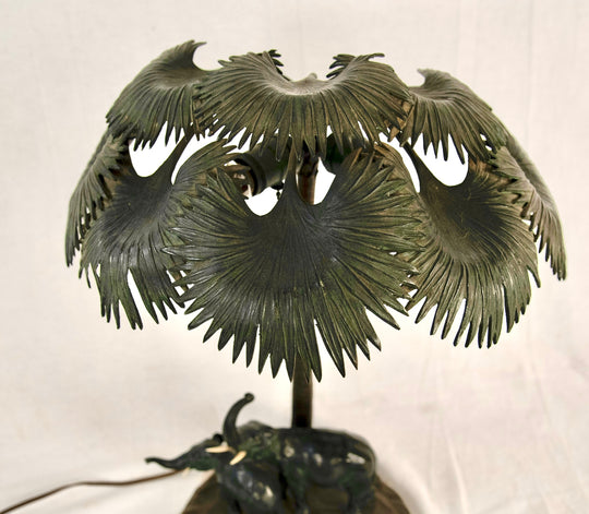 Elephant and Palm Tree Lamp