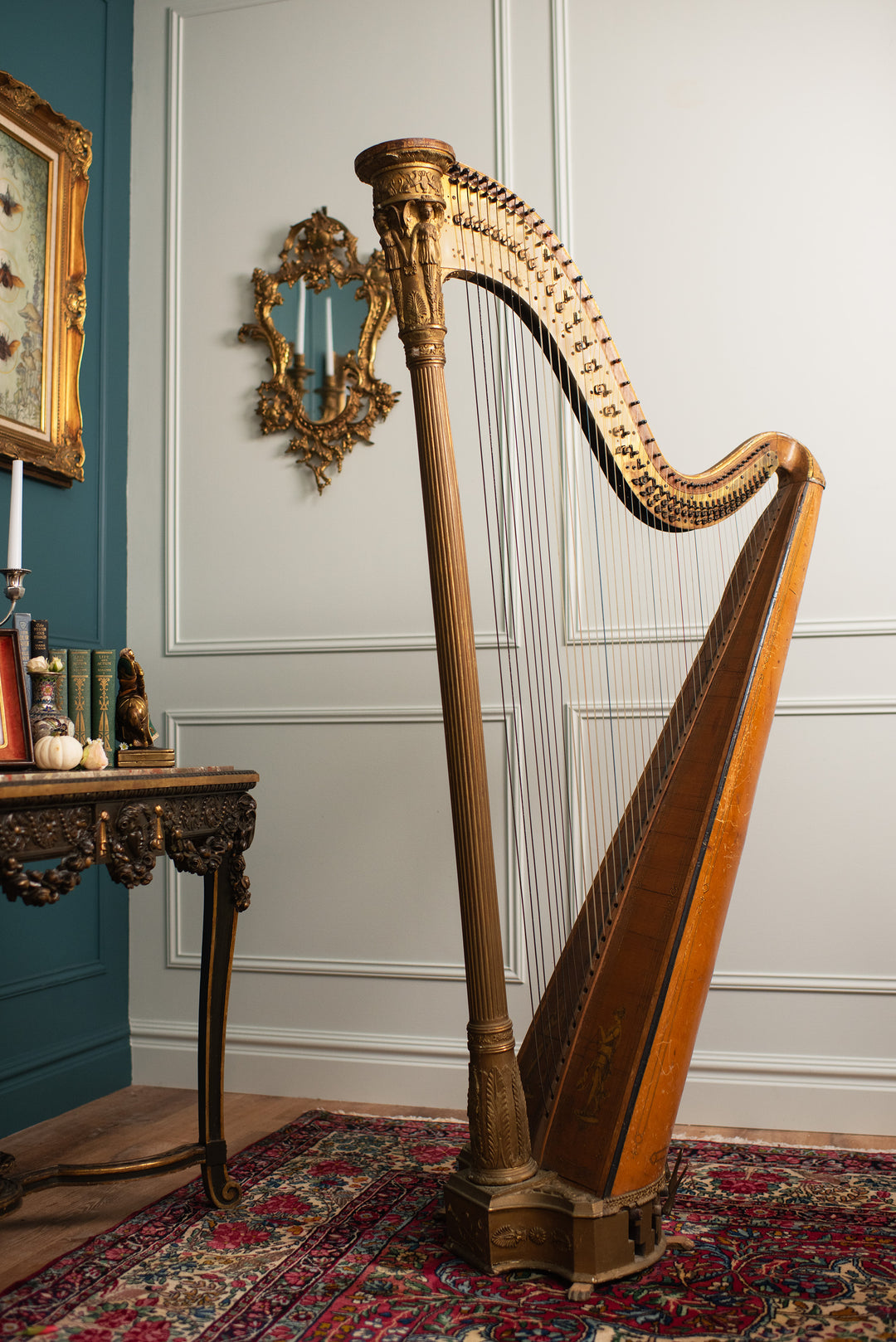 pedal harp price 19th-century English Pedal Harp