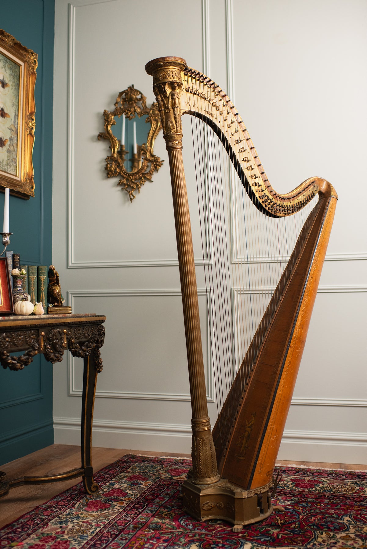 pedal english 19th-century English Pedal Harp