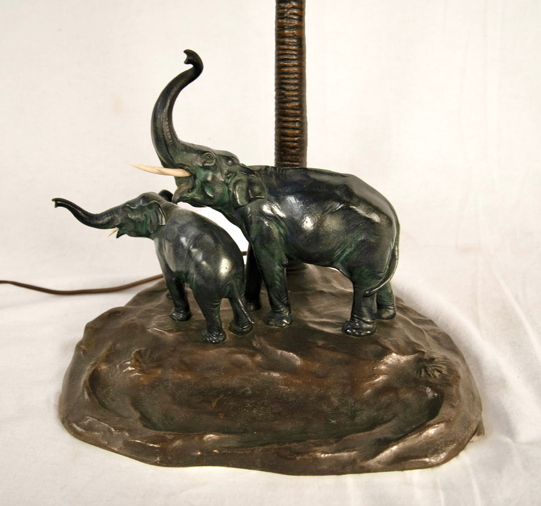 Elephant and Palm Tree Lamp