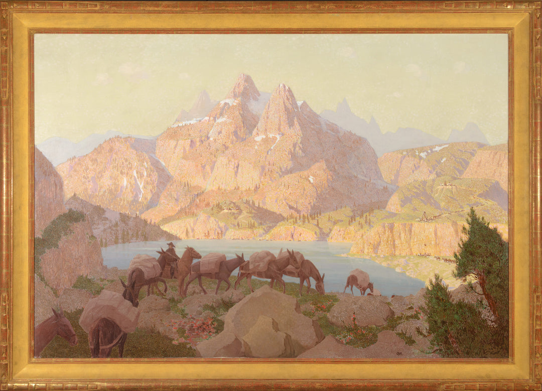 Mule Train Through the Minarets by Conrad Buff