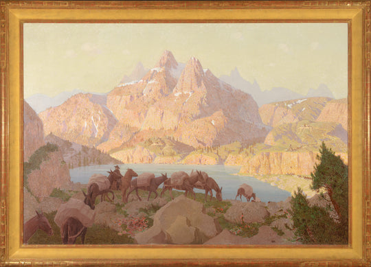 Mule Train Through the Minarets by Conrad Buff