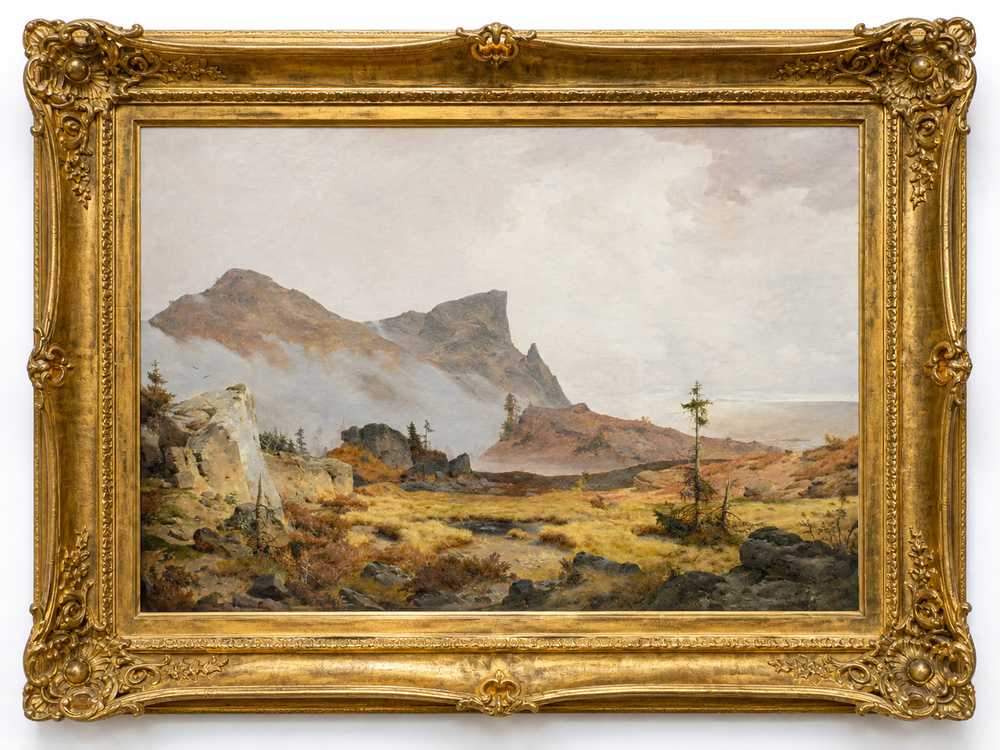 Norwegian Mountain Landscape by Andreas Achenbach