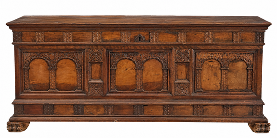 An Italian Walnut Cassone Chest